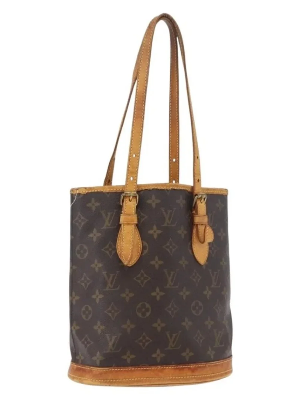 LOUIS VUITTON Monogram Bucket PM Shoulder Bag M42238 LV Auth 188993